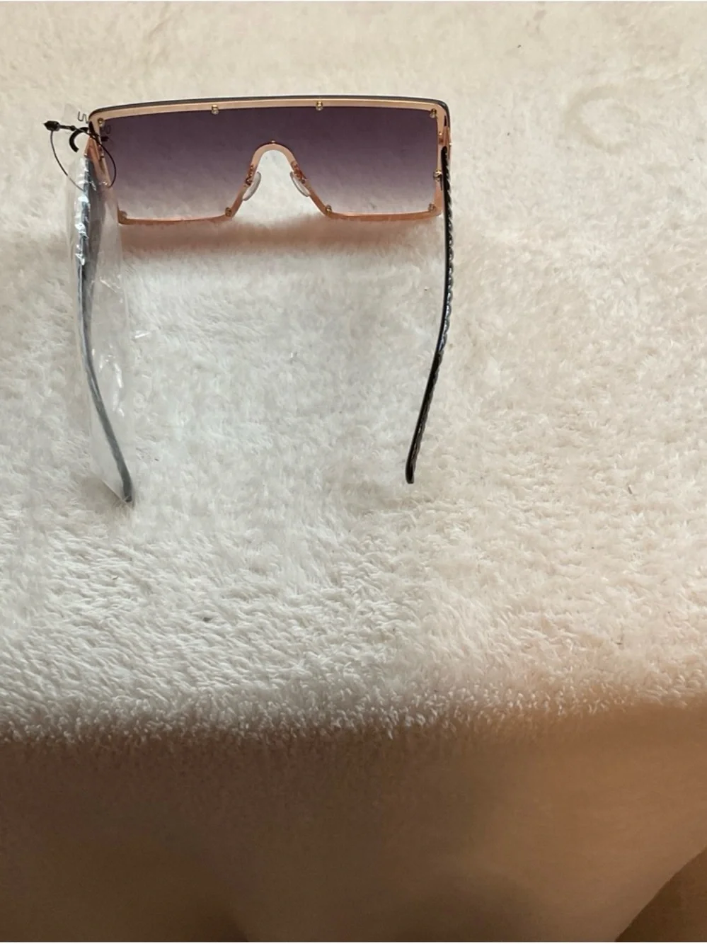 Women's Shield Sunglasses — Gradient Purple Lens